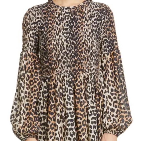 Ganni women’s size 2 dress leopard - Picture 2 of 8